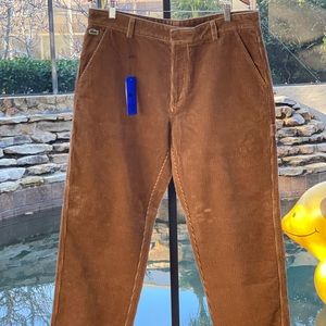 LACOSTE LIVE STANDARD FIT RIBBED VELVET‎ COTTON PANTS [HH1221] (46x36)